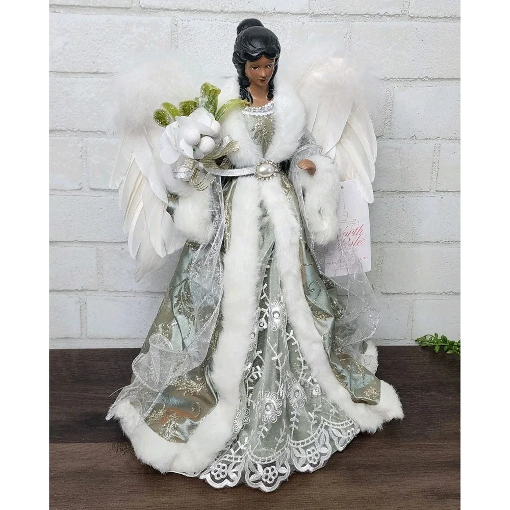 Angel Tree Topper Olive Green Christmas Figure 16
